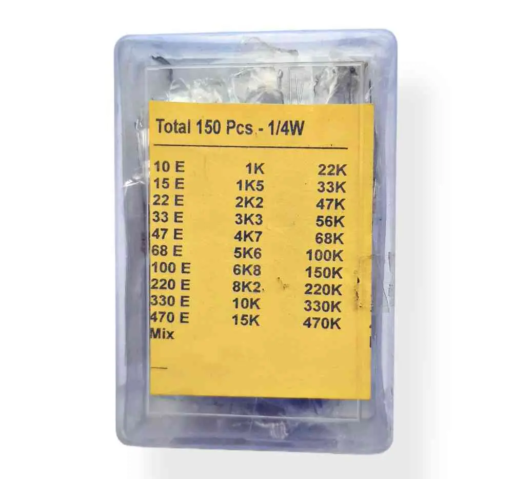 Vinayak 1/4 Watt Resistor Box -10E To 470K (150 Pcs) 1
