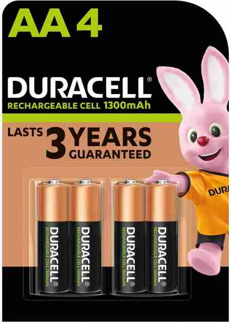 Duracell Rechargeable Aa 1300Mah Batteries (Pack Of 4) 1