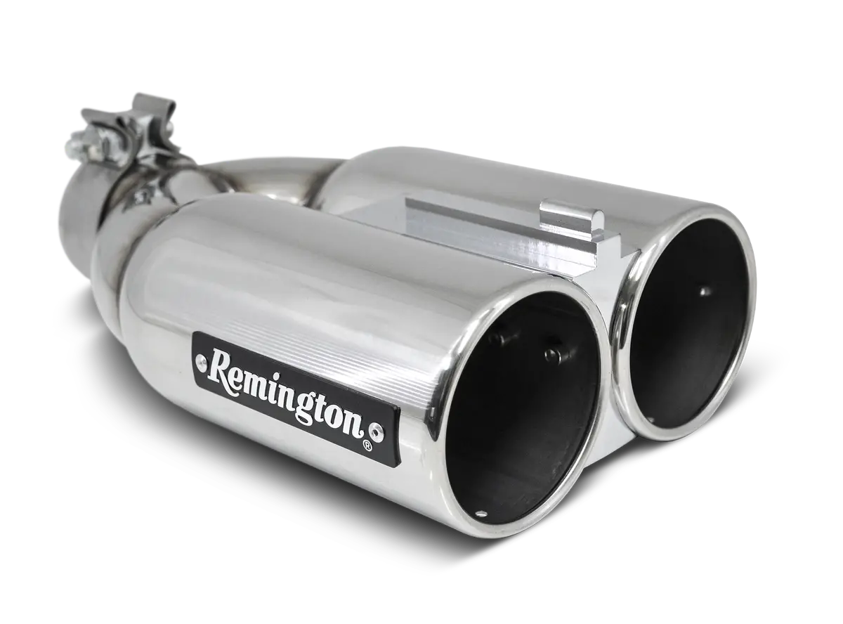 Remington® Off-Road Edition "Double Barrel" Polished Universal Exhaust Tips 1