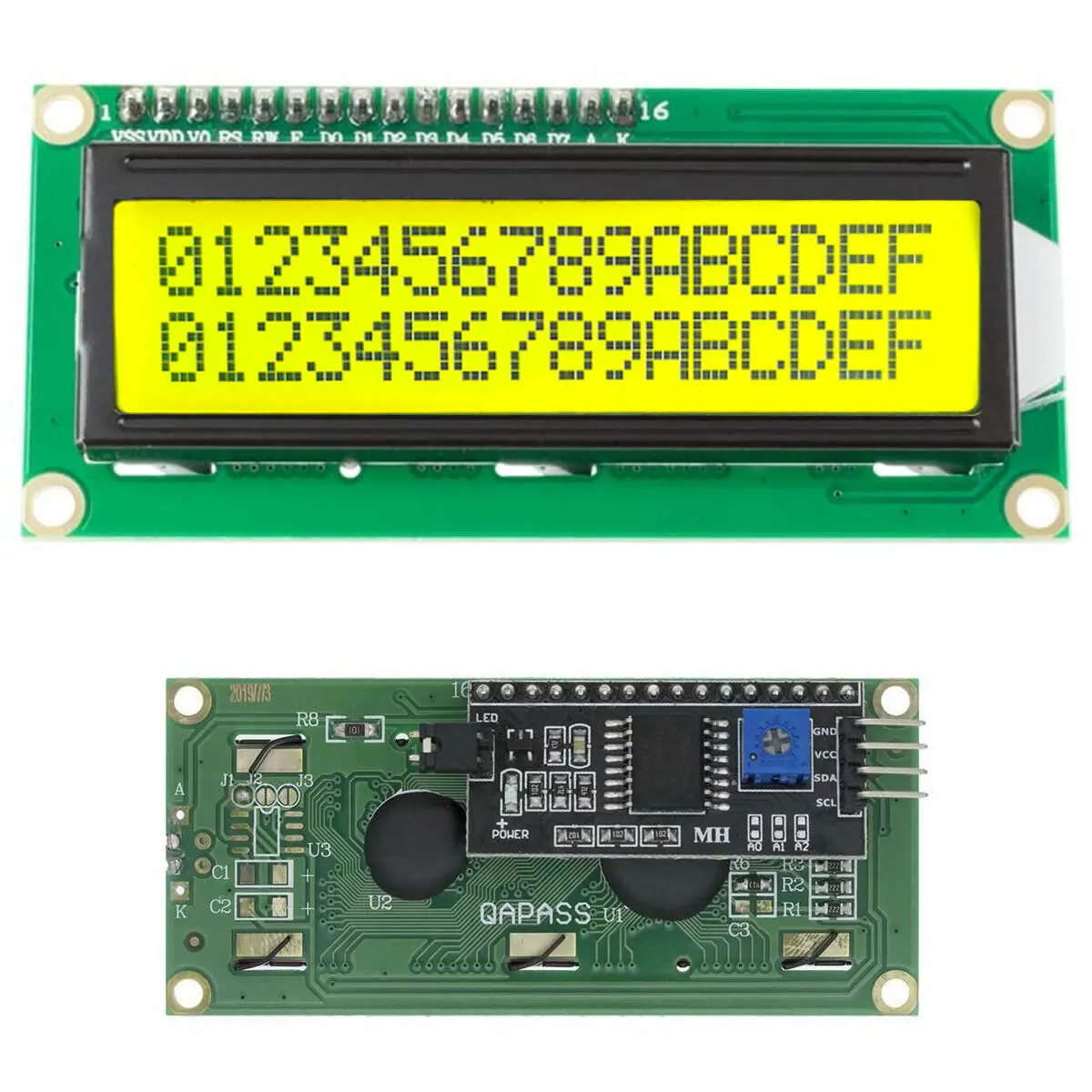 16X2 Lcd With I2c Module (Yellow) 1