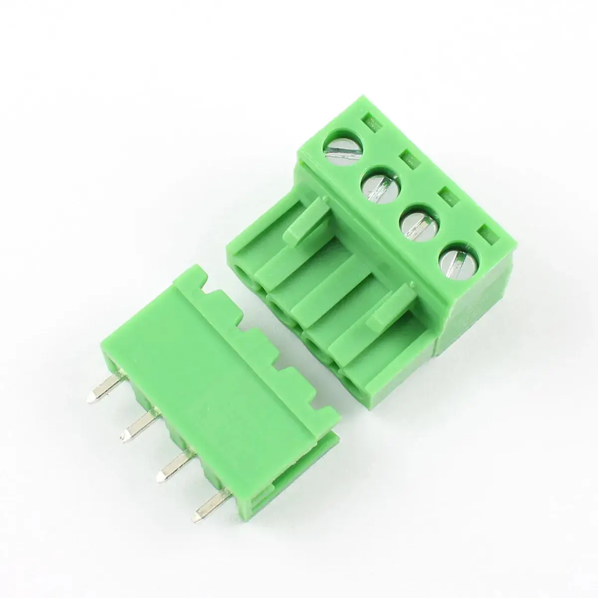 4 Pin Straight Male Female Plug-In Screw Terminal Block Connector Pbt (1 Pair) 1