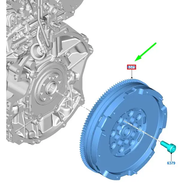 Transit Custom 2.0L Flywheel Genuine Ford 1