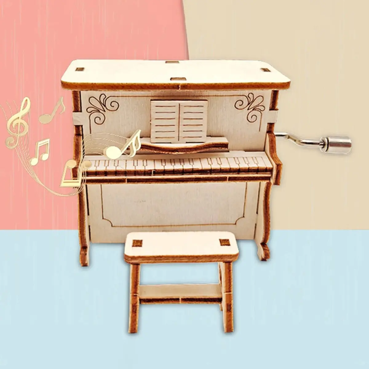 Diy Piano Kit Assembly Kit - Educational 3D Wooden Puzzle Building Diy Kits 2