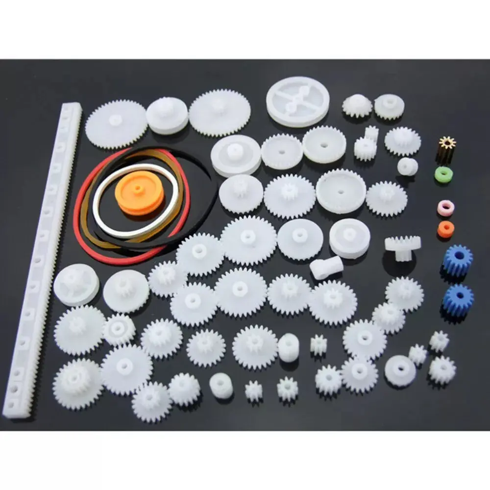 60 Pcs Plastic Diy Robot Gear Kit Motor Robot Gear Diy Gear Assortment 1
