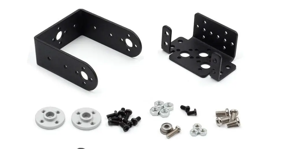 Servo Mount Bracket 2 Dof For Mg995 Mg996r S3003 Steering Gear Pan And Tilt Mount 1