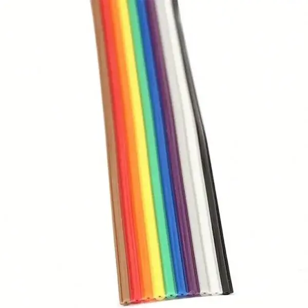 Rainbow 10 Core Color Flat Ribbon Copper Wire Cable - 1  Meter 1
