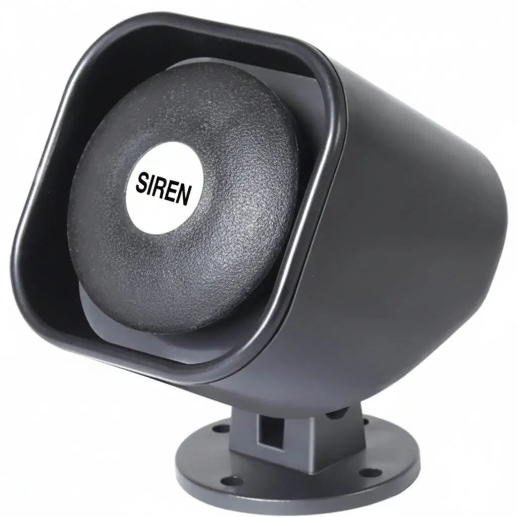 Siren 24V Dc -110 Db Plastic Hooter Security Alarm For Bank Loud Sound, Black 1