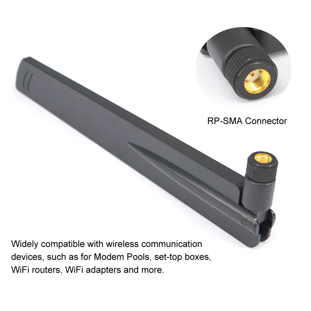 Sma Wifi Antenna Aerial 2.4Ghz 18Dbi W/ Rp-Sma Male Connector For Wireless Router Wifi Adapter Gsm Gps 1