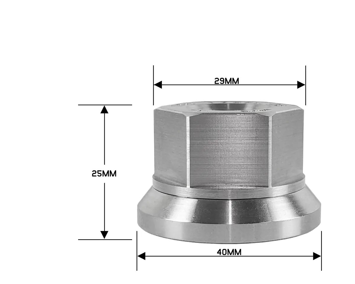 Perfectly Tight 29Mm Hex Swivel Flat Seat Open Lug Nut 5/8-18 X 25Mm - Stainless Steel - 1 Piece 1