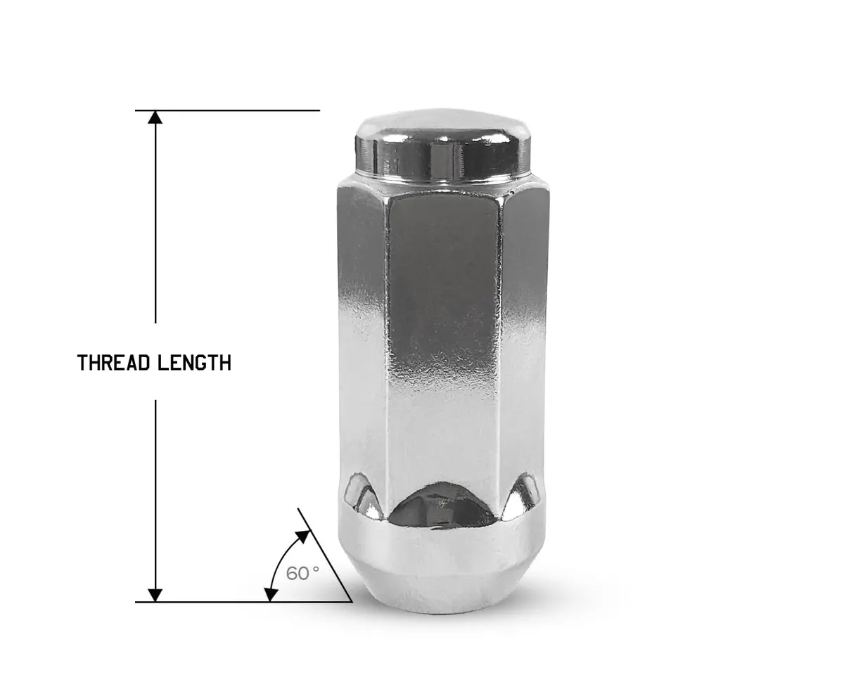 Perfectly Tight 19Mm Hex Lug Nut Tapered Seat 14X1.5 X 32Mm - Chrome Steel - 1 Piece 1