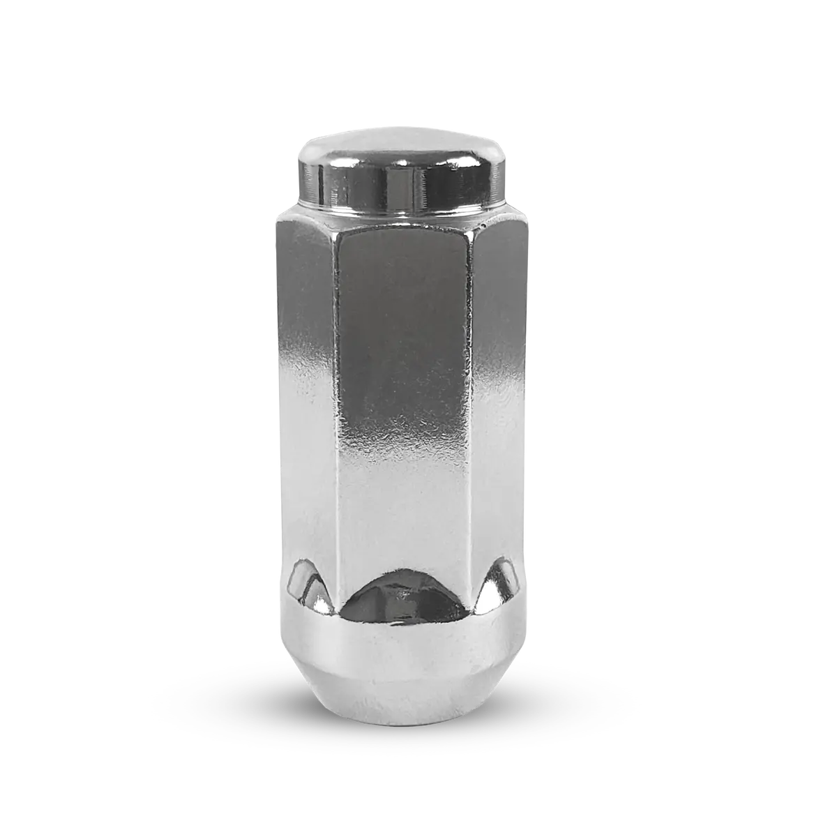 Perfectly Tight 21Mm Hex Bulged Lug Nut Tapered Seat 5/8-18 X 48Mm - Chrome Steel - 1 Piece 1