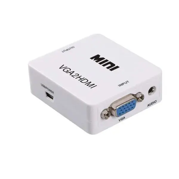 Vga To Hdmi, Mini Hd 1080P 3.5Mm Audio Vga To Hdmi Hd Hdtv Video Converter Box Adapter Vga2hdmi For Pc Laptop Dispaly Projector 1