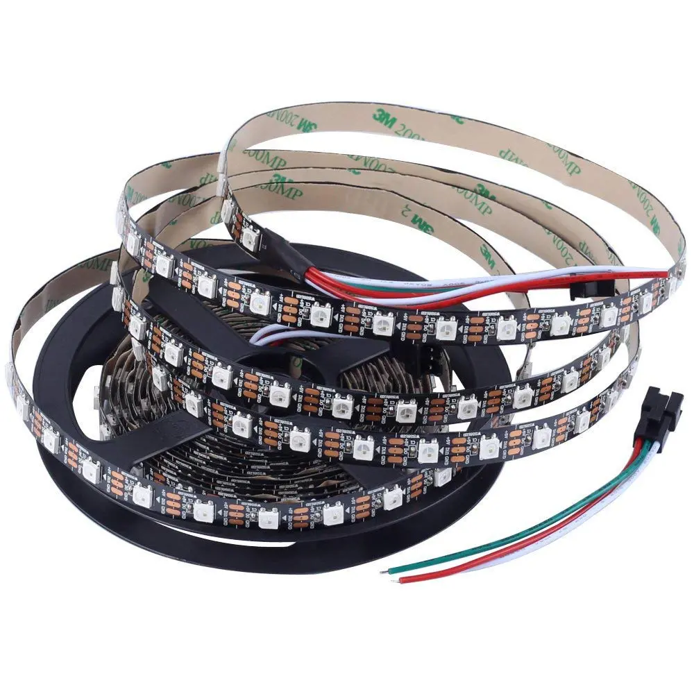 5 Meter 5V Ws2812 60Led’S/Mtr. 5050 Addressable Rgb Ip20 Led Strip Light 1