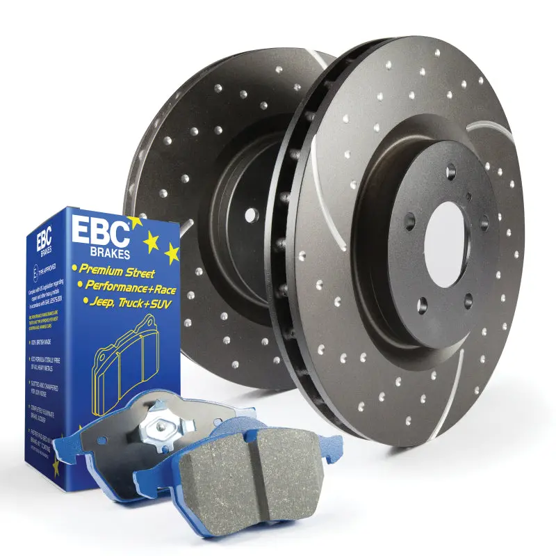 Ebc Stage 6 Brake Kit: Bluestuff Pads + Gd Drilled & Slotted Rotors 1