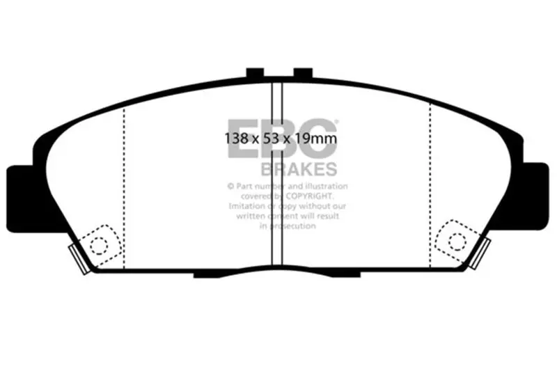 Ebc Redstuff Front Brake Pads – Optimized For 1992–1996 Honda Prelude 2.2L 1