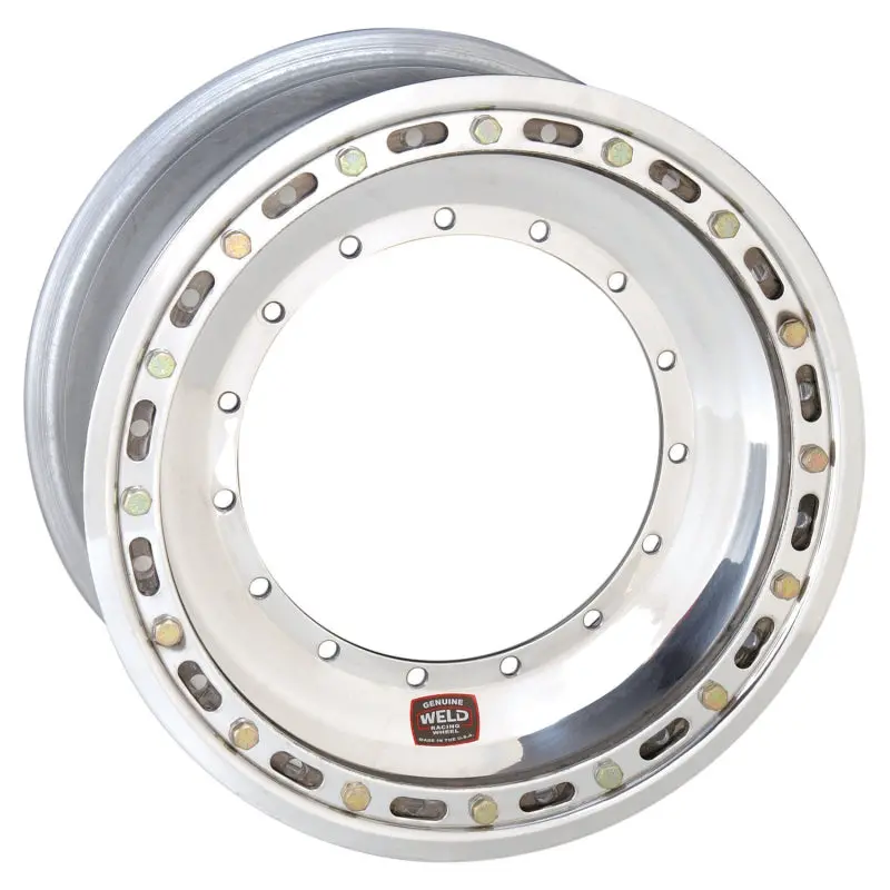Weld Sprint Direct-Mount Beadlock Wheel Assembly: 15X8", 5X9.75", 3" Backspace, Polished Finish 1