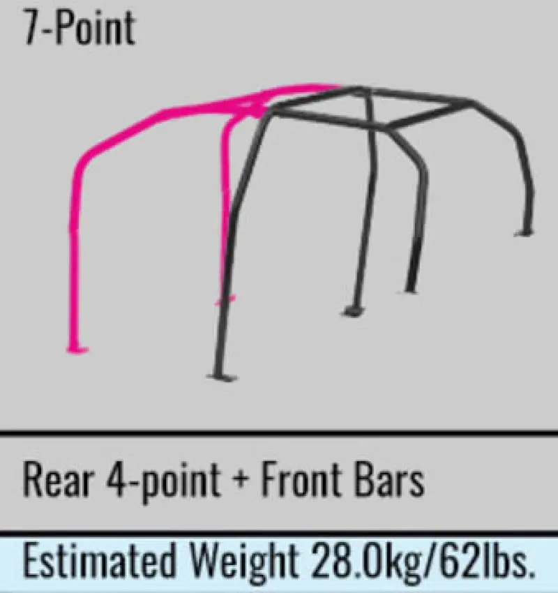 Cusco 7-Point Steel Roll Cage For Mitsubishi Lancer Evolution X (Cz4A) – 4- Or 5-Passenger, Dash-Through Design 1