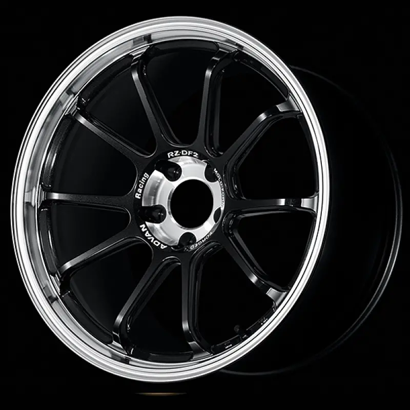 Advan Rz-Df2 Performance Wheel – 19X9", Diamond Cut Face, Racing Titanium Black, +43Mm Offset 1