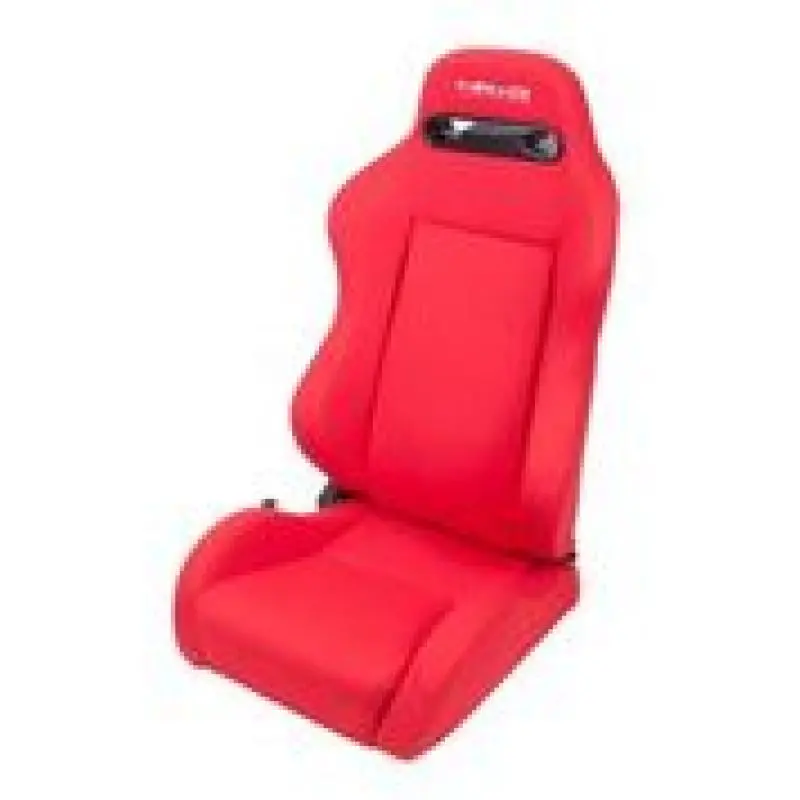 Nrg Type-R Sport Seat Pair – Red Cloth With Nrg Logo And Matching Red Stitching 1
