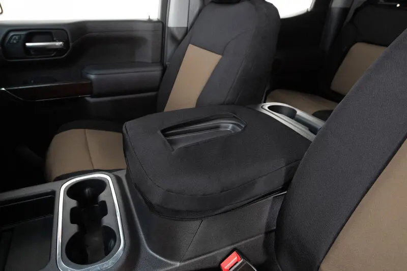 Covercraft Endura Precisionfit Second Row Seat Covers For 2011–2018 Dodge Ram – Tan/Black 1