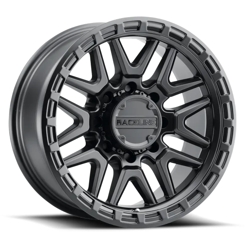 Raceline Krank Beadlock Wheel – 18X9 Inch, 6X139.7 Bolt Pattern, -12Mm Offset, 106.1Mm Bore, Satin Black 1