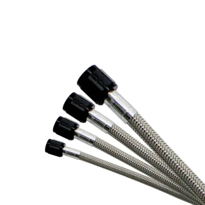 Nitrous Express 4An Stainless Steel Braided Hose – 16 Ft, Black Finish 1