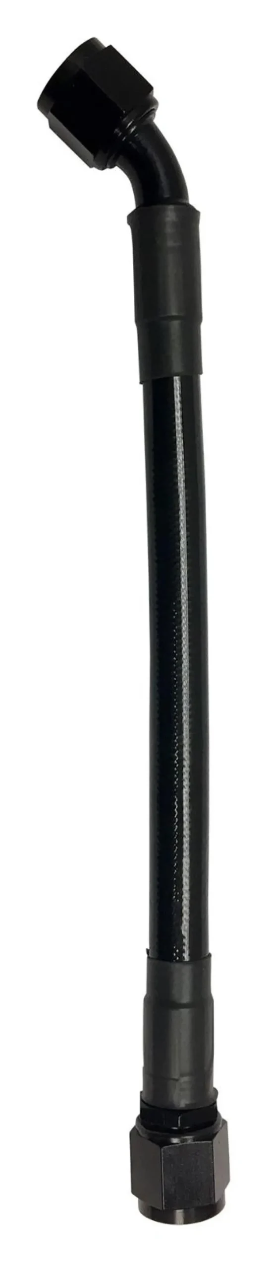 Fragola -8An Ptfe Hose Assembly – Black, Straight-To-45° Elbow, 20" Length 1