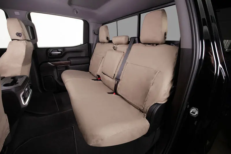 Covercraft Polycotton Seatsaver — Custom Fit For 2021–2024 Ford Bronco Second Row Seats (Taupe) 1