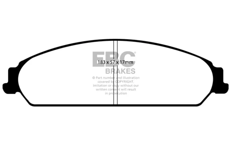 Ebc Greenstuff Front Brake Pads For 2013–2014 Chrysler 200 3.6L 1