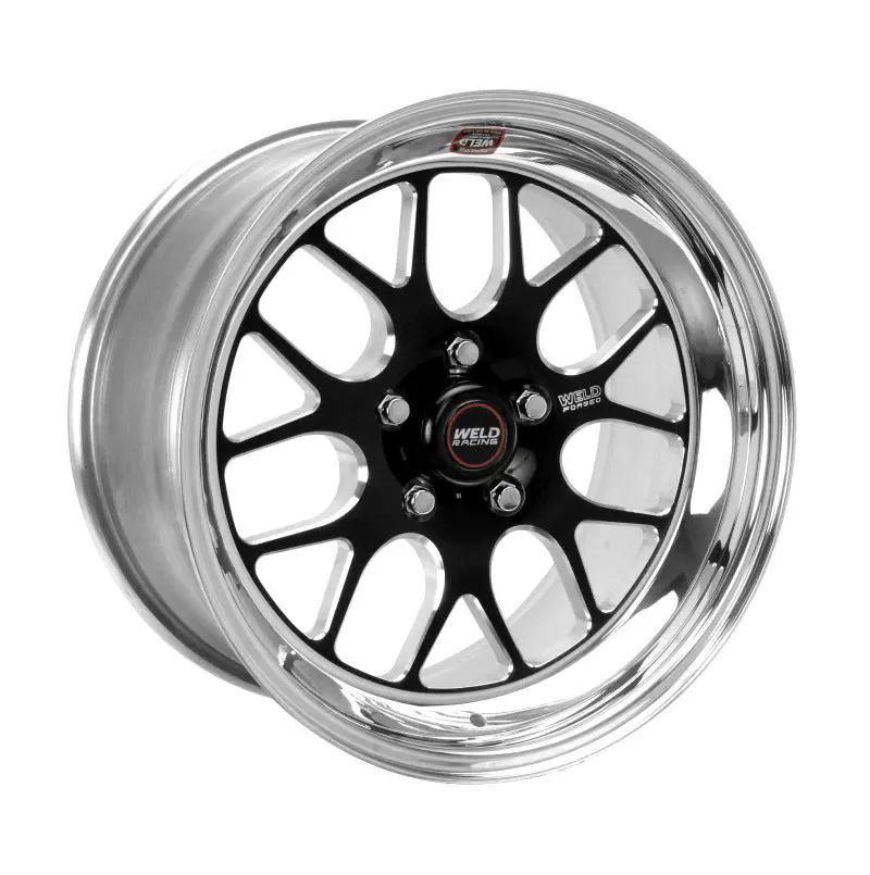 Weld S77 17X8-Inch Black Alloy Wheel – 5X4.75 Bolt Pattern, 3.8-Inch Backspace, Medium Pad Finish 1