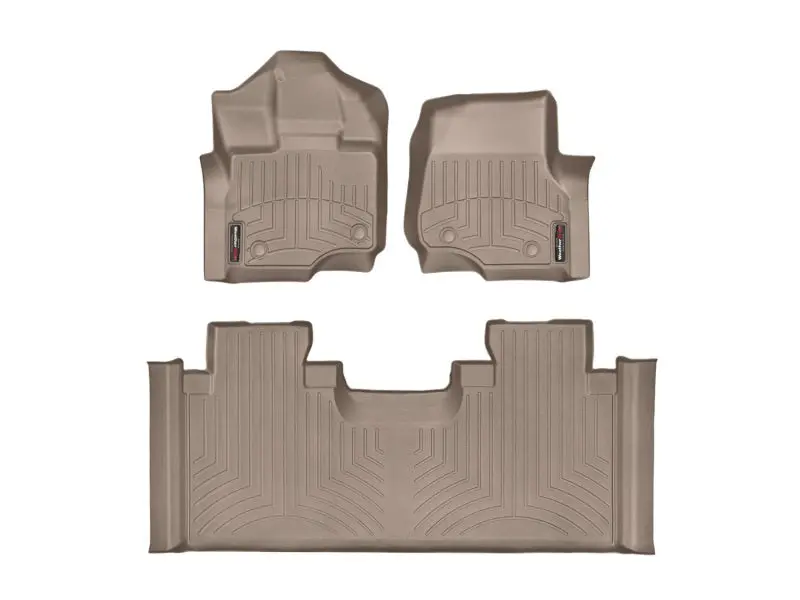 Weathertech Rear Floorliner – Tan-Colored Custom Fit For Multiple Vehicle Models 1