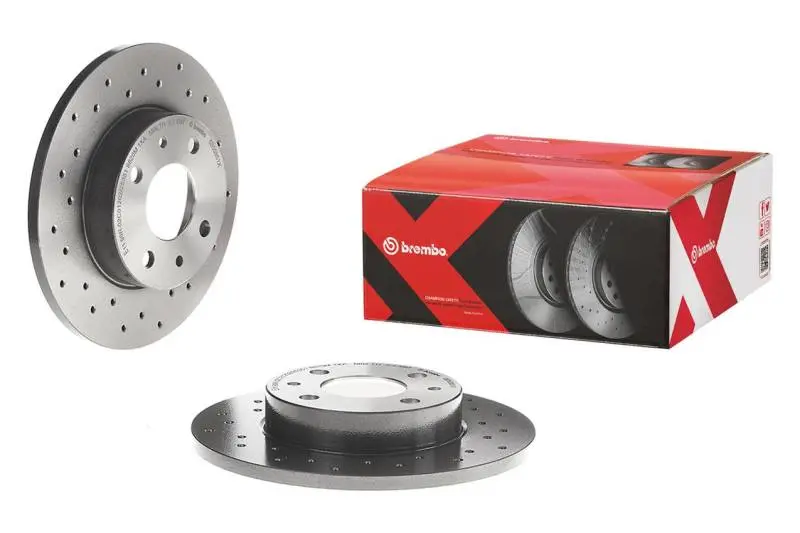 Brembo Cross-Drilled & Uv-Coated Front Brake Rotors For 2011–2015 Volkswagen Jetta 1