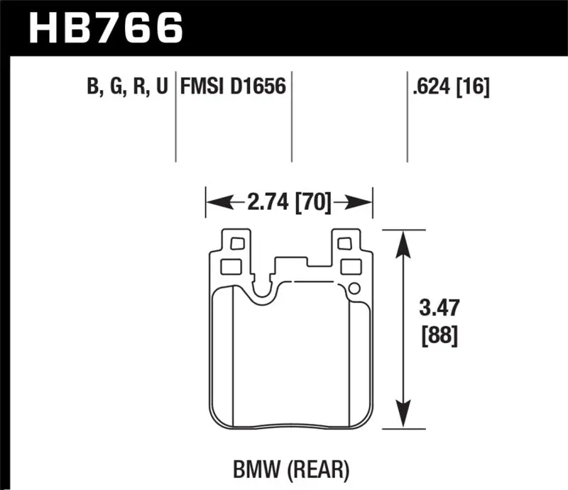 Hawk Dtc-60 Race Rear Brake Pads For Bmw Performance Applications 1