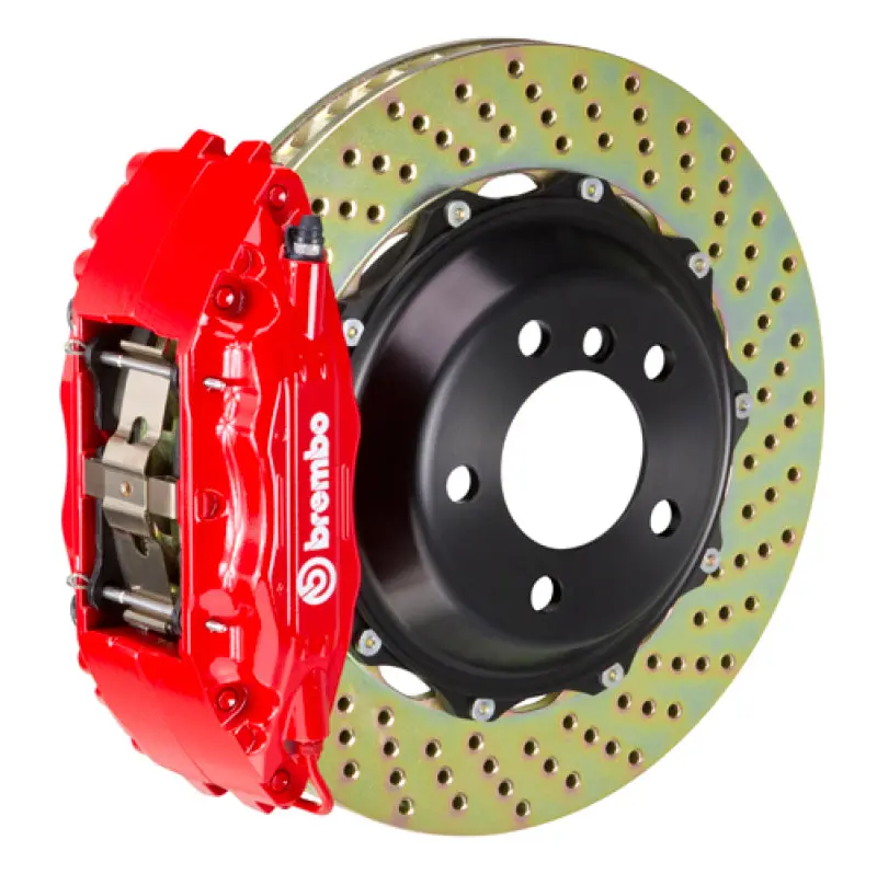 Brembo Gt Big Brake Kit – Front, 6-Piston Calipers With Drilled 355X32Mm Two-Piece Rotors – Fits 2004–2005 Volkswagen R32 (Mk4) 1