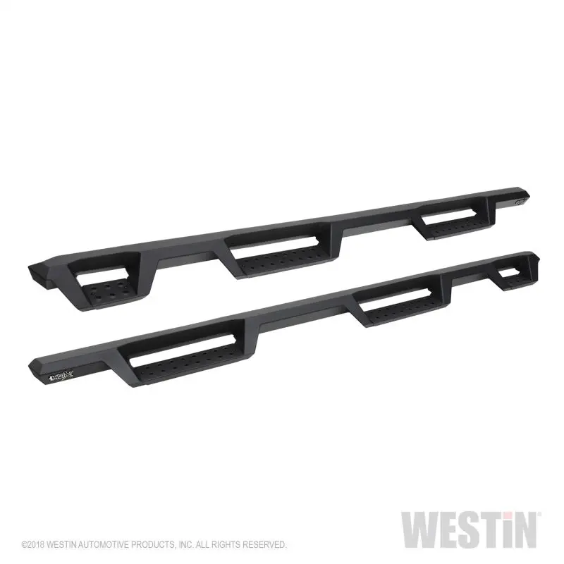 Westin Drop Step Bars For 2019 Chevrolet Silverado/Sierra 1500 (5.5-Foot Bed) – Wheel-To-Wheel Nerf Steps In Textured Black 1