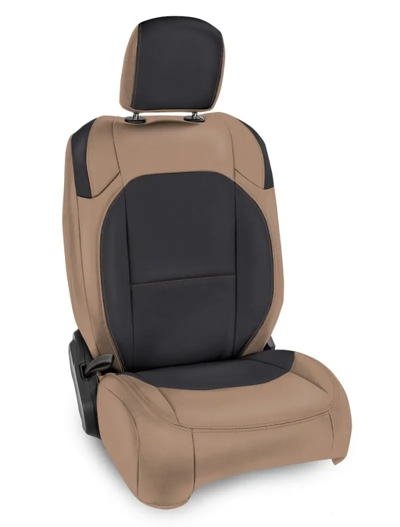 Prp Black/Tan Front Seat Covers For 2018+ Jeep Wrangler Jl/Jlu, Gladiator Jt, And Rubicon Models 1