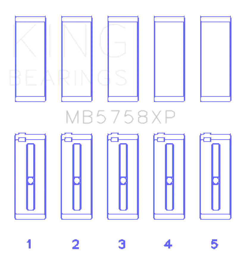 King Main Bearing Set For Peugeot Ep6 1.6L And Bmw N14B16C Engines – Standard Size 2