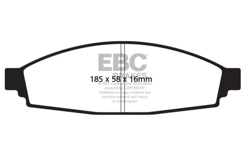 Ebc Ultimax2 Front Brake Pads For 2003–2006 Lincoln Aviator 4.6L 1