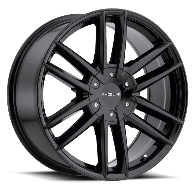 Raceline Impulse Gloss Black Wheel: 20×8.5", 6×139.7/6×135 Bolt Pattern, 35Mm Offset, 106.1Mm Bore 1