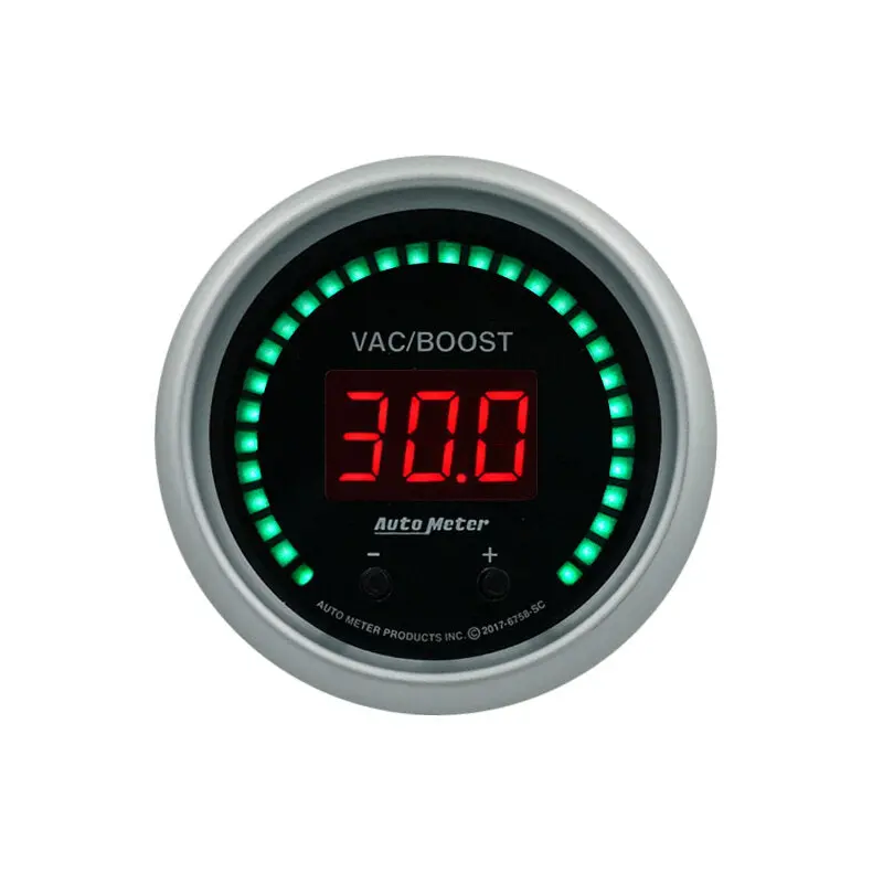 Autometer Digital Vacuum/Boost Gauge – 52.4Mm Black Face, 0–1600 Psi / 0–110 Bar, Switchable 1