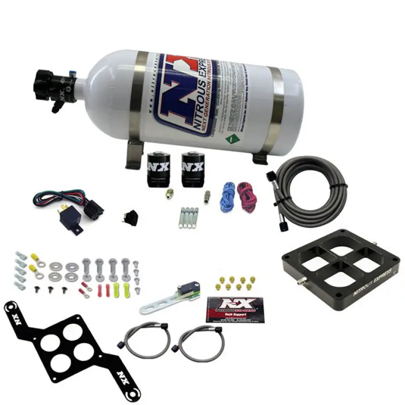 Nitrous Express Dominator Crossbar Nitrous Kit – Single-Entry, 100–500 Hp Range, Includes 10Lb Bottle 1