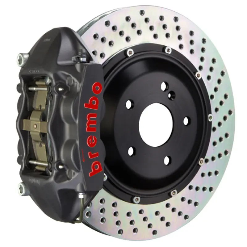 Brembo Rear Gts Big Brake Kit For 1997–2004 Porsche 986 Boxster S – 4-Piston Calipers, 345X28Mm Two-Piece Drilled Rotors (Black Finish) 1