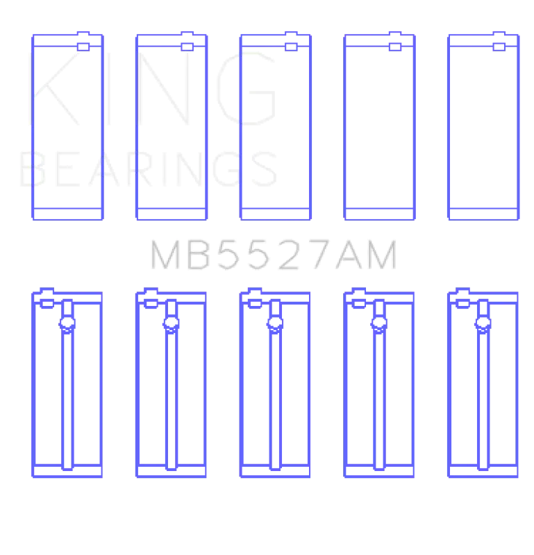 King Engine Bearings Main Bearing Set For Toyota 4A-Fe, 5A-Fe, And 7A-Fe Engines – Oversized +0.75Mm 1