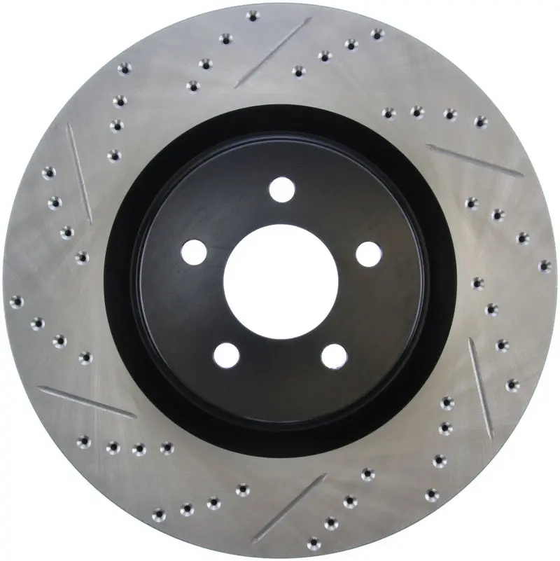 Stoptech Slotted And Drilled Sport Brake Rotors – Premium Performance Replacement Discs 1