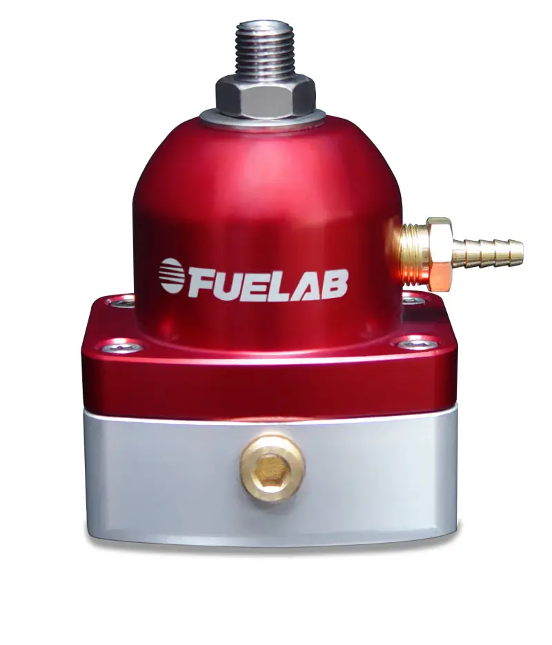 Fuelab 545 Adjustable Inline Fuel Pressure Regulator – 10–25 Psi, -6An Inlet & Return, Red Anodized 1