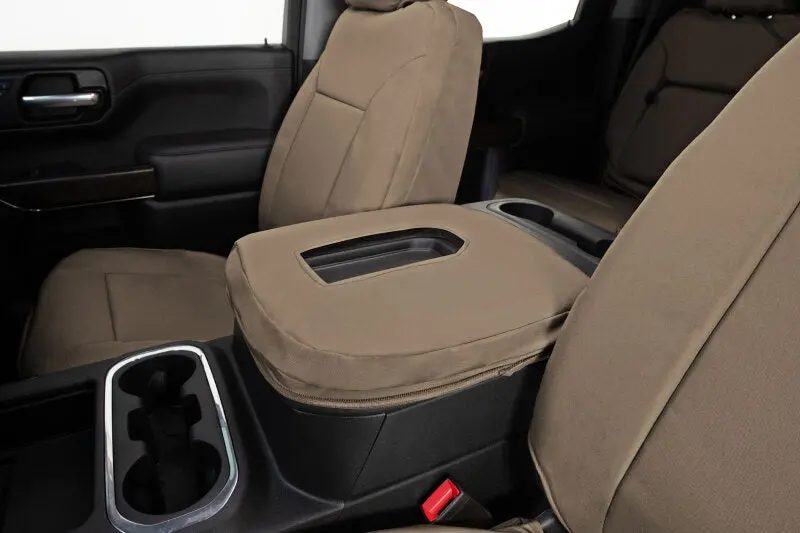 Covercraft Endura Precisionfit Seat Covers For 2019–2024 Chevrolet Silverado – Second Row, Tan/Tan Colorway 2