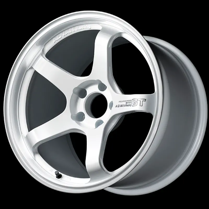 Advan Gt Beyond 18X9.5 Inch Alloy Wheel – 5X120 Bolt Pattern, +22Mm Offset, 22Mm Hub Bore, Racing White Finish 1