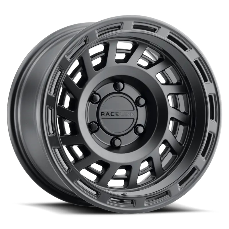 Raceline 957B Halo Wheel – 17X9", Satin Black Finish, -12Mm Offset, 8X165.1 Bolt Pattern 1