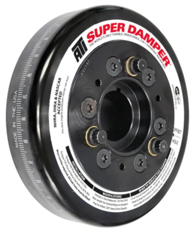Ati Steel Harmonic Damper – 7.074-Inch Diameter, 90° V6 / Small-Block Chevy Compatible, C-Bore, 3-Ring, One-Piece 1