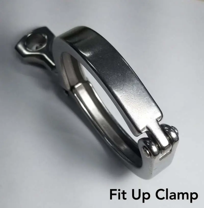 Ticon Industries Heavy-Duty Tri-Clamp – 3In Stainless Steel, Single-Pin With Silicone Gasket 1